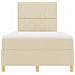 Letto a molle con materasso Crema 120 x 200 cm Tessuto - Foto miniatura 8