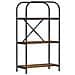 Libreria Rovere fumo 60 x 30 x 109 cm Legno multistrato - Foto miniatura 1