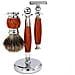 Kit Da Barba Manuale Con Rasoio Effetto Legno Vintage - Set Da 3 Pezzi Per Uomo Wood Color - Foto miniatura 1