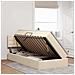 Letto con contenitore e LED con led Crema 90 x 190 cm Tessuto - Foto miniatura 4