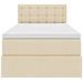 Letto con contenitore e LED con led Crema 90 x 190 cm Tessuto - Foto miniatura 8