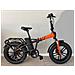 Bici E-bike Fat Bike Misura 20 Cambio 7v Batteria 48v 17,5ah Motore 250w 50nm Bicicletta Elettrica Pieghevole In Alluminio - Nero Arancio Opaco - Foto miniatura 1