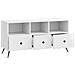 Mobile TV Bianco Lucido 102 x 34,5 x 50 cm Legno ingegnerizzato - Foto miniatura 3