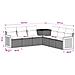 Set di divani 7 pcs Beige e Bianco Crema - Foto miniatura 8
