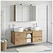 Set di mobili per il bagno 4 pcs Rovere Artigianale - Foto miniatura 2
