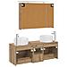 Set di mobili per il bagno 4 pcs Rovere Artigianale - Foto miniatura 8