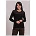 T-SHIRT MANICHE LUNGHE CON TRASPARENZA SU SPALLE - Colore: Nero - Taglia: M - Foto miniatura 3