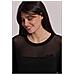 T-SHIRT MANICHE LUNGHE CON TRASPARENZA SU SPALLE - Colore: Nero - Taglia: M - Foto miniatura 1