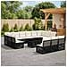 Set Divano da Giardino 14 pz Nero polyrattan - Foto miniatura 2