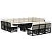Set Divano da Giardino 14 pz Nero polyrattan - Foto miniatura 1