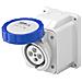 Presa Fissa Da Parete A 10° Stagna Ip67 2p+t 16a 200 250v 50/60hz 6h Cablaggio A Vite - Foto miniatura 3