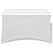 Fodere Elasticizzate Per Tavolo 2 Pezzi 120x60,5x74 Cm Bianche - Foto miniatura 3