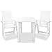 Set Bistrò Per Esterni 3 Pz 101x68x72 Cm Bianco - Foto miniatura 1