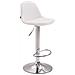 Sgabello Design Kiel in Similpelle - Sgabello da Cucina Girevole e con Altezza Regolabile I Sgabello da Bar Imbottito e con Poggiapiedi Bianco Cromato - Foto miniatura 1