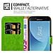 Custodia Compatibile Con Samsung Galaxy J7 2017 In Verde Erbe - Coperchio Protettiva Con Chiusura Magnetica, Funzione Stand E Tasca Per Le Carte - Foto miniatura 5
