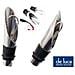 Coppia Set 2 Pezzi Tappi Tappo Versa Vino Per Bottiglia In Acciaio Inox - Foto miniatura 1