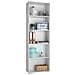 Scaffale Per Libri Lexi 5 Ripiani 60 X 30 X 190 Cm - Bianco - Foto miniatura 5