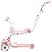 Monopattino Per Bambini, Da 1 A 5 Anni, Evolutivo, Modulabile, 5 In 1, Con Pulsante Regolabile, Poggiapiedi, Sedia, Manubrio Regolabile, Colore: Rosa - Foto miniatura 4