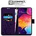Custodia Compatibile Con Samsung Galaxy A30s / A50 S / A50 In Lilla Scuro Fiore - Coperchio Protettivo In Design Floreale Con Chiusura Magnetica, Funzione Stand E Slot Per Carte - Foto miniatura 3