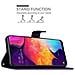 Custodia Compatibile Con Samsung Galaxy A30s / A50 S / A50 In Lilla Scuro Fiore - Coperchio Protettivo In Design Floreale Con Chiusura Magnetica, Funzione Stand E Slot Per Carte - Foto miniatura 4