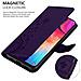 Custodia Compatibile Con Samsung Galaxy A30s / A50 S / A50 In Lilla Scuro Fiore - Coperchio Protettivo In Design Floreale Con Chiusura Magnetica, Funzione Stand E Slot Per Carte - Foto miniatura 5