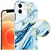 Cadorabo Custodia Compatibile Con Apple Iphone 12 Pro Max In Marmo Bianco Blu No. 24 - Coperchio Protettivo In Silicone Tpu Con Motivo A Mosaico - Foto miniatura 3