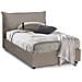 Letto Piazza E Mezza Angela, Letto Contenitore Con Rivestimento In Ecopelle, 100% Made In Italy, Apertura Frontale, Adatto Per Materasso Cm 120x190, Tortora - Foto miniatura 1