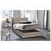 Letto Piazza E Mezza Angela, Letto Contenitore Con Rivestimento In Ecopelle, 100% Made In Italy, Apertura Frontale, Adatto Per Materasso Cm 120x190, Tortora - Foto miniatura 4