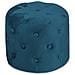 Pouf Salotto Camera Con Bottoni Imbottito Modello Velvet Parigi In Tinta Unita Pouf Petrolio - Foto miniatura 1