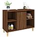Mobile Lavabo Rovere Marrone 80x33x60 Cm In Legno Multistrato - Foto miniatura 6