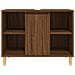 Mobile Lavabo Rovere Marrone 80x33x60 Cm In Legno Multistrato - Foto miniatura 8