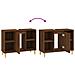 Mobile Lavabo Rovere Marrone 80x33x60 Cm In Legno Multistrato - Foto miniatura 11