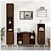 Mobile Lavabo Rovere Marrone 80x33x60 Cm In Legno Multistrato - Foto miniatura 1
