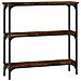 Tavolino Consolle Rovere Fumo 75x22,5x75 Cm Legno Multistrato - Foto miniatura 2