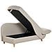 Chaise Longue Versione Destra Meri Lino Sintetico Beige Con Contenitore - Foto miniatura 2