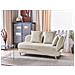 Chaise Longue Versione Destra Meri Lino Sintetico Beige Con Contenitore - Foto miniatura 7