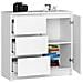 Cassettiera JERRY, 1 anta e 3 cassetti, 80x35x77 cm, Colore Bianco - Foto miniatura 2