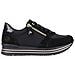 Black Casual Closed Ladies Shoes Sneakers Pelle Sintetica Scarpe Donna Nero Eu 37, D1316-01 - Foto miniatura 3