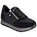 Black Casual Closed Ladies Shoes Sneakers Pelle Sintetica Scarpe Donna Nero Eu 37, D1316-01 - Foto miniatura 1