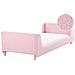 Letto Per Bambini Bouclé Laye 90 X 200 Cm Rosa - Foto miniatura 2