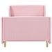 Letto Per Bambini Bouclé Laye 90 X 200 Cm Rosa - Foto miniatura 4