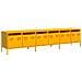 Mobile Tv Giallo Senape 202x39x43,5cm Acciaio Laminato A Freddo - Foto miniatura 2