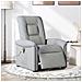 Poltrona Reclinabile Massaggio Elettrica Grigio Chiaro Tessuto - Foto miniatura 2