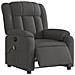 Poltrona Reclinabile Massaggio Elettrica Grigio Scuro Tessuto - Foto miniatura 3