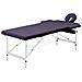 Lettino Da Massaggio A 2 Sezioni In Alluminio Viola - Foto miniatura 2