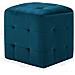Pouf 2 Pz Blu 30x30x30 Cm In Velluto - Foto miniatura 6