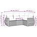 Set Divano da Giardino 4pz con Cuscini Grigio Chiaro Polyrattan - Foto miniatura 7