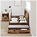 Struttura letto con contenitore in legno antico 100x200 cm - Foto miniatura 4