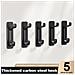 Ganci Adesivi Marroni, Set Da 5: Soluzione Di Stoccaggio Versatile Per Bagno, Cucina E Altro Black - Foto miniatura 2