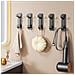 Ganci Adesivi Marroni, Set Da 5: Soluzione Di Stoccaggio Versatile Per Bagno, Cucina E Altro Black - Foto miniatura 6